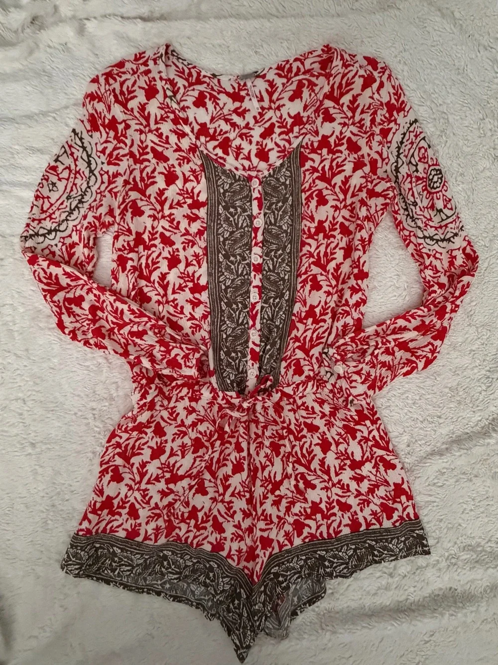 FREE PEOPLE Long-Sleeve Romper